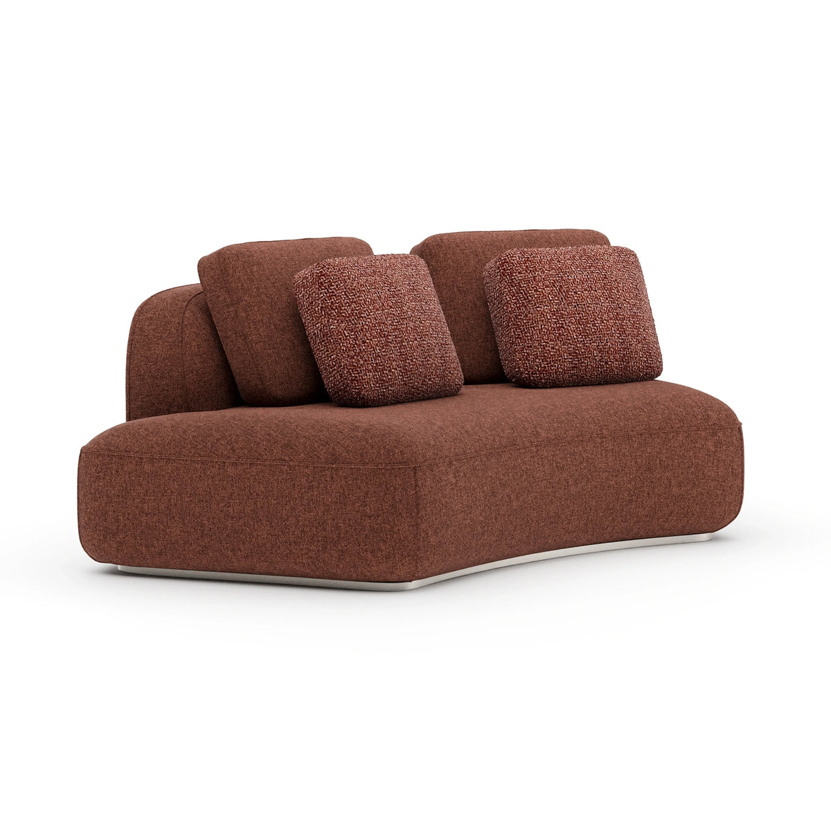 Sasso Laf Curved Armless Loveseat - Saff