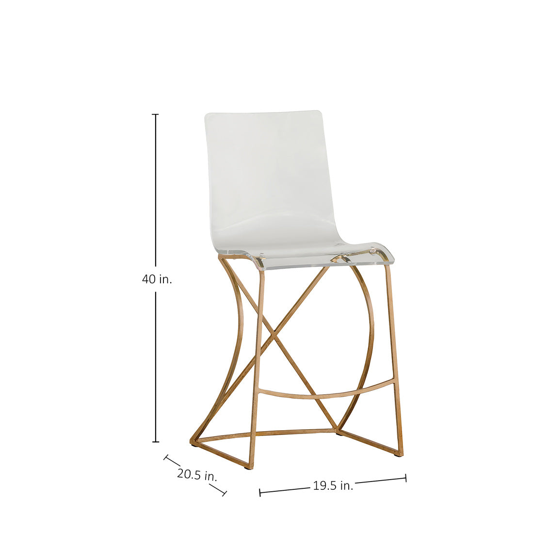 Johnson 24.75' Counter Height Stool - Gold