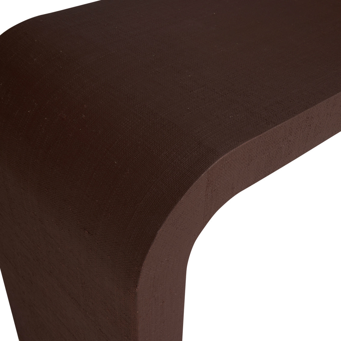 Waterfall Console - Chocolate in Chocolate/Antique Brass / Raffia - Chelsea House