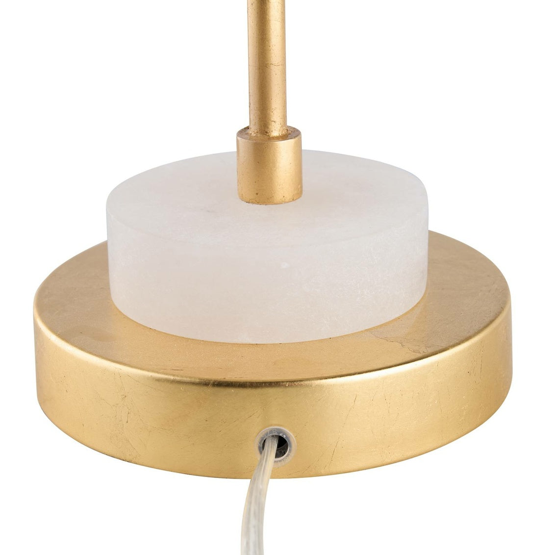 Glenda Table Lamp in Natural White/Gold Leaf / Alabaster - Chelsea House