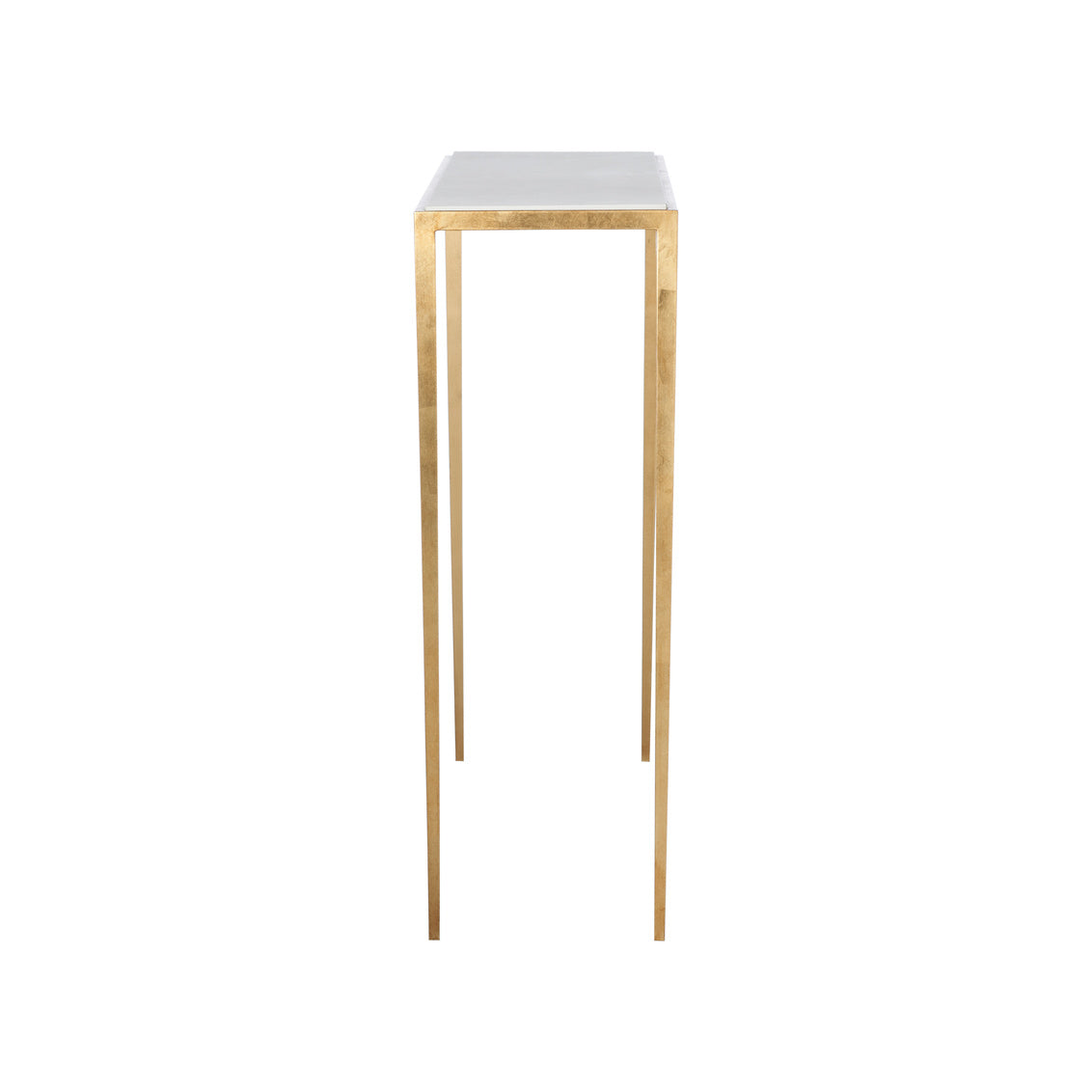 Vosges Console in White / Leather - Chelsea House