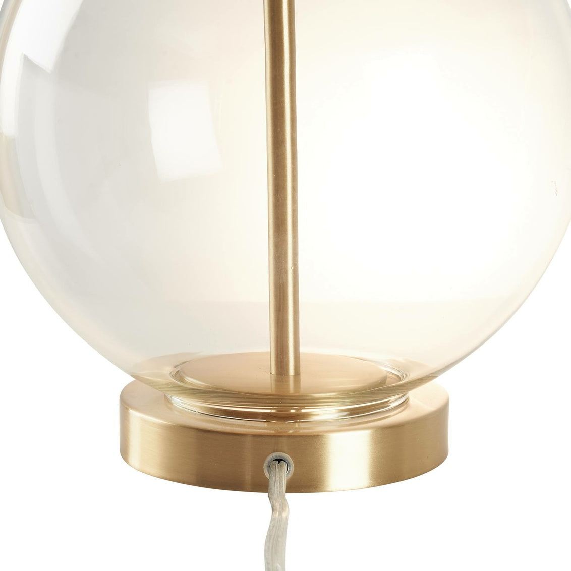 Alber Table Lamp in Clear/Brushed Brass / Ceramic/Porcelain - Chelsea House