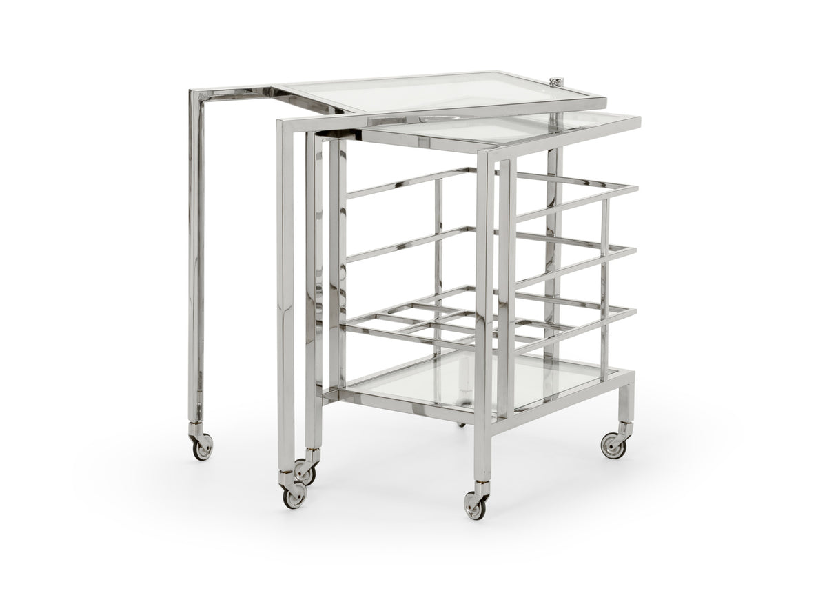 Rankin Bar Cart - Nickel