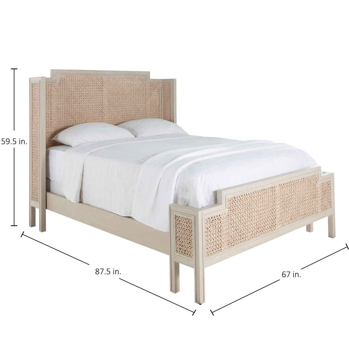 Camille Queen Bed - White