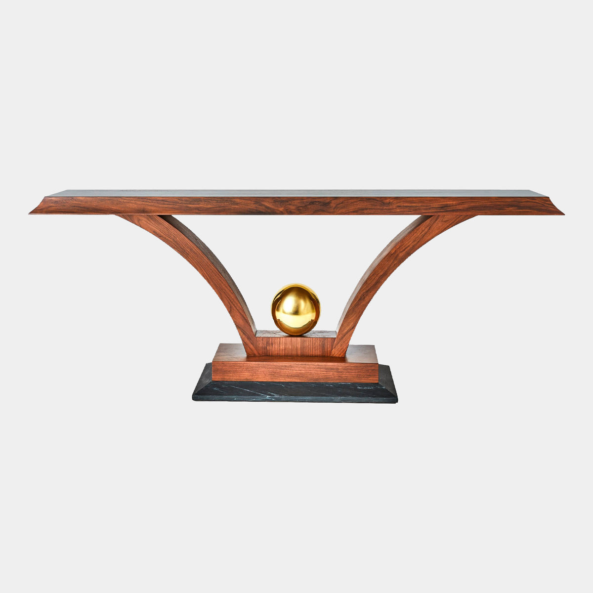 Colby Console-Walnut/Brass