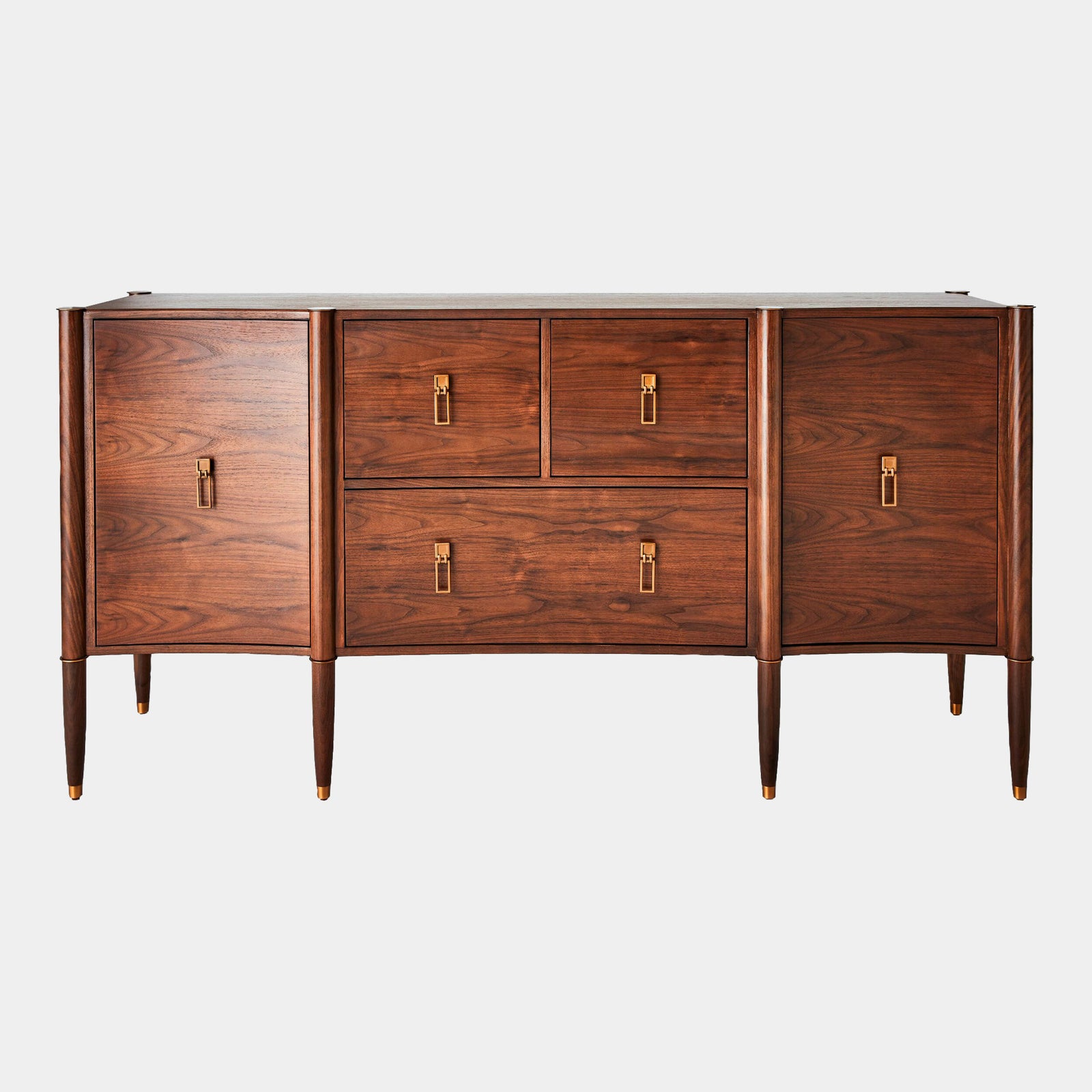 Triple Curve Cabinet-Walnut