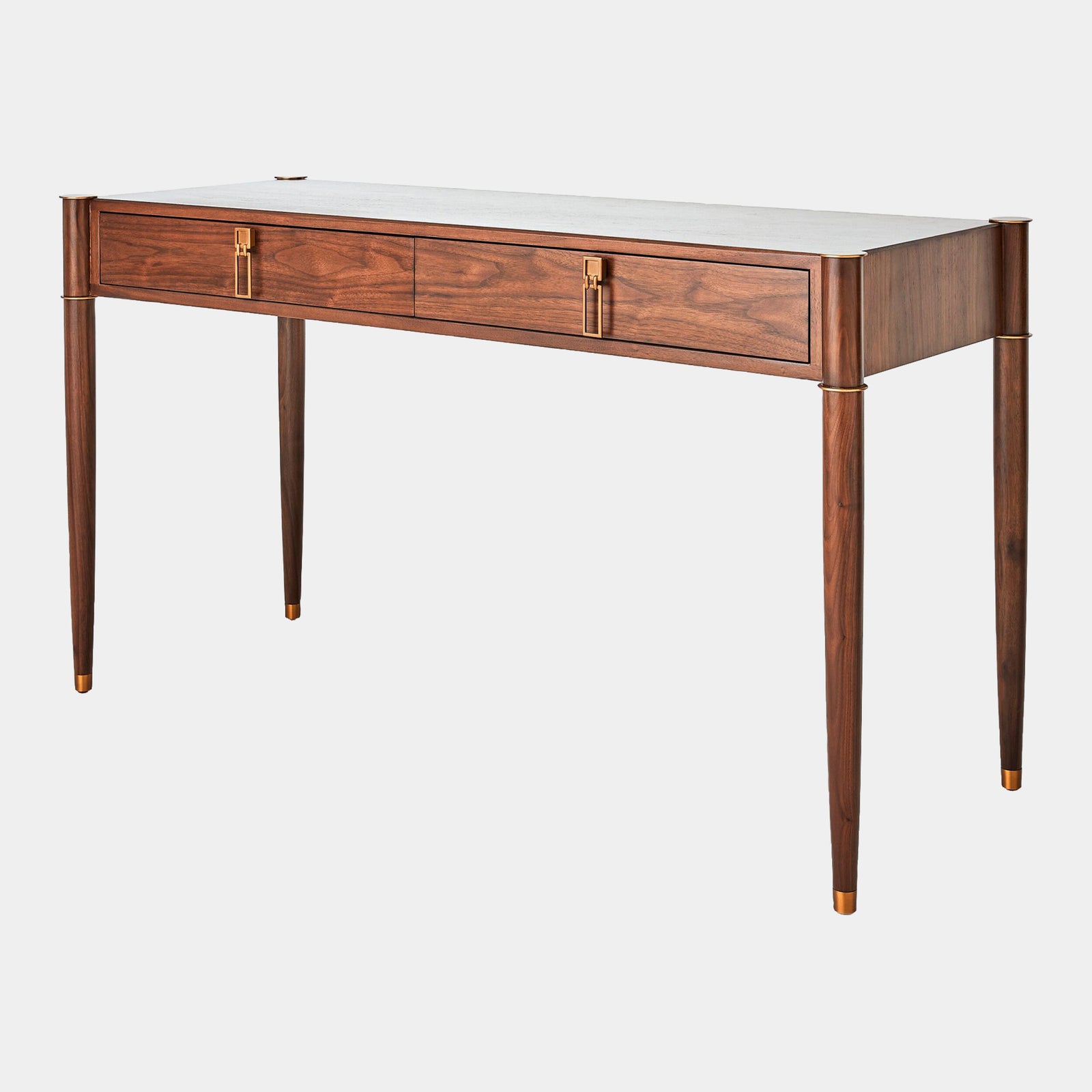 Triple Curve Desk-Walnut
