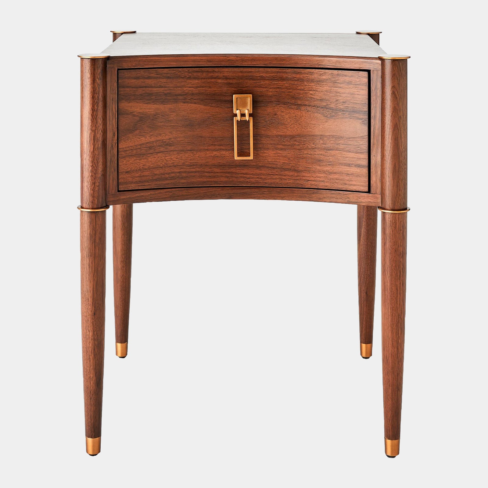 Triple Curve Side Table-Walnut