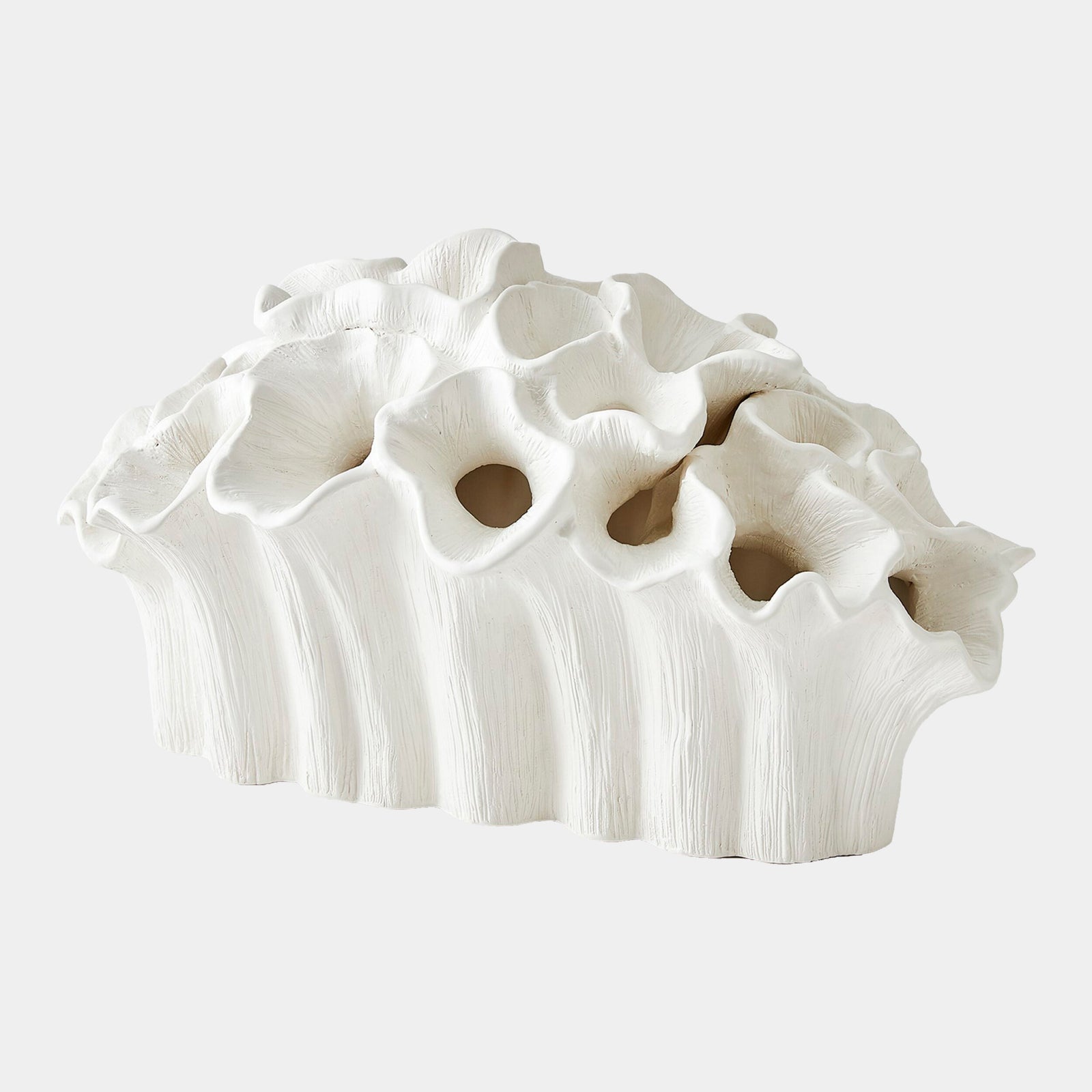 Flora Coral Bouquet-Matte White