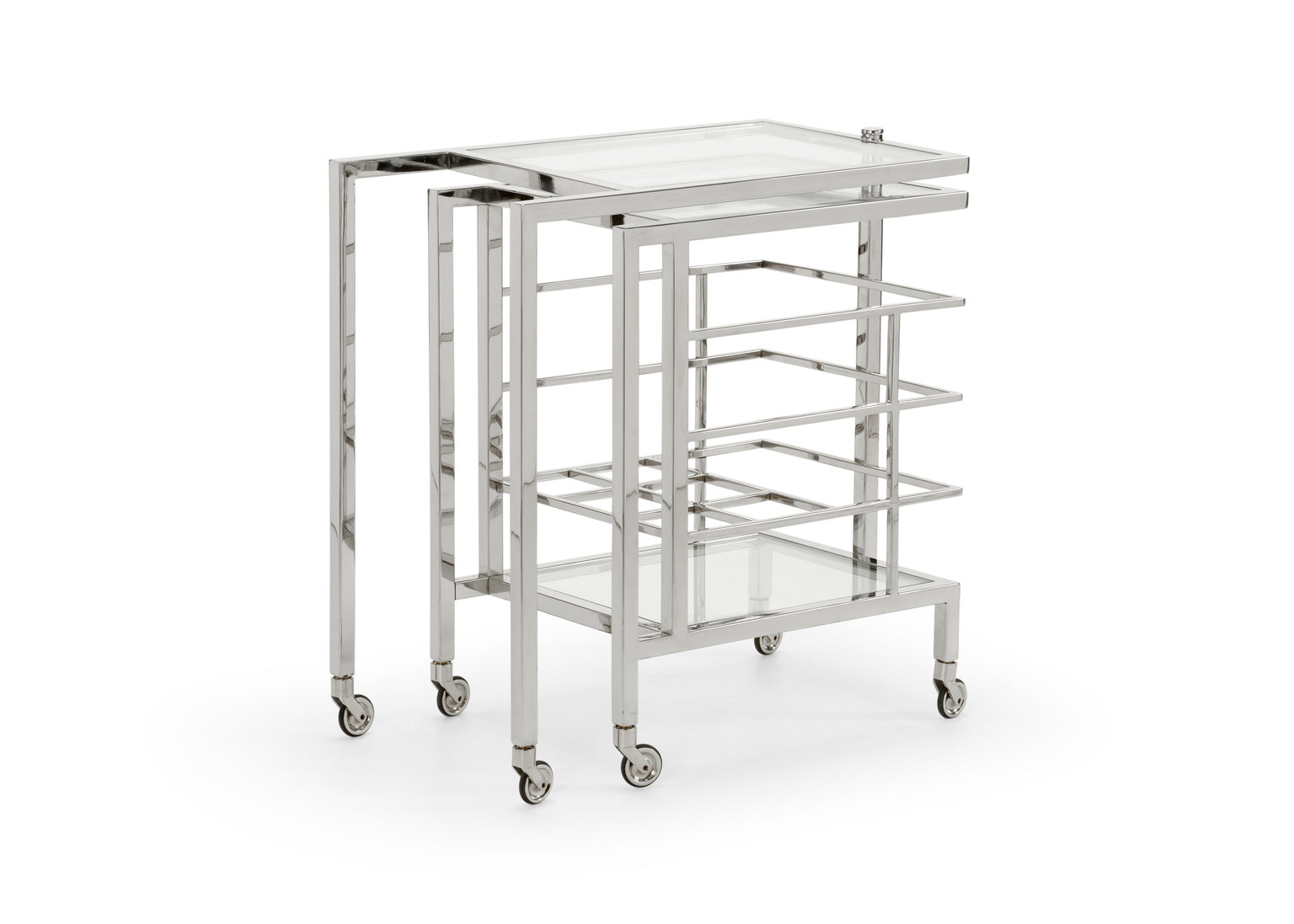 Rankin Bar Cart - Nickel in 30.5 / Metal - Chelsea House