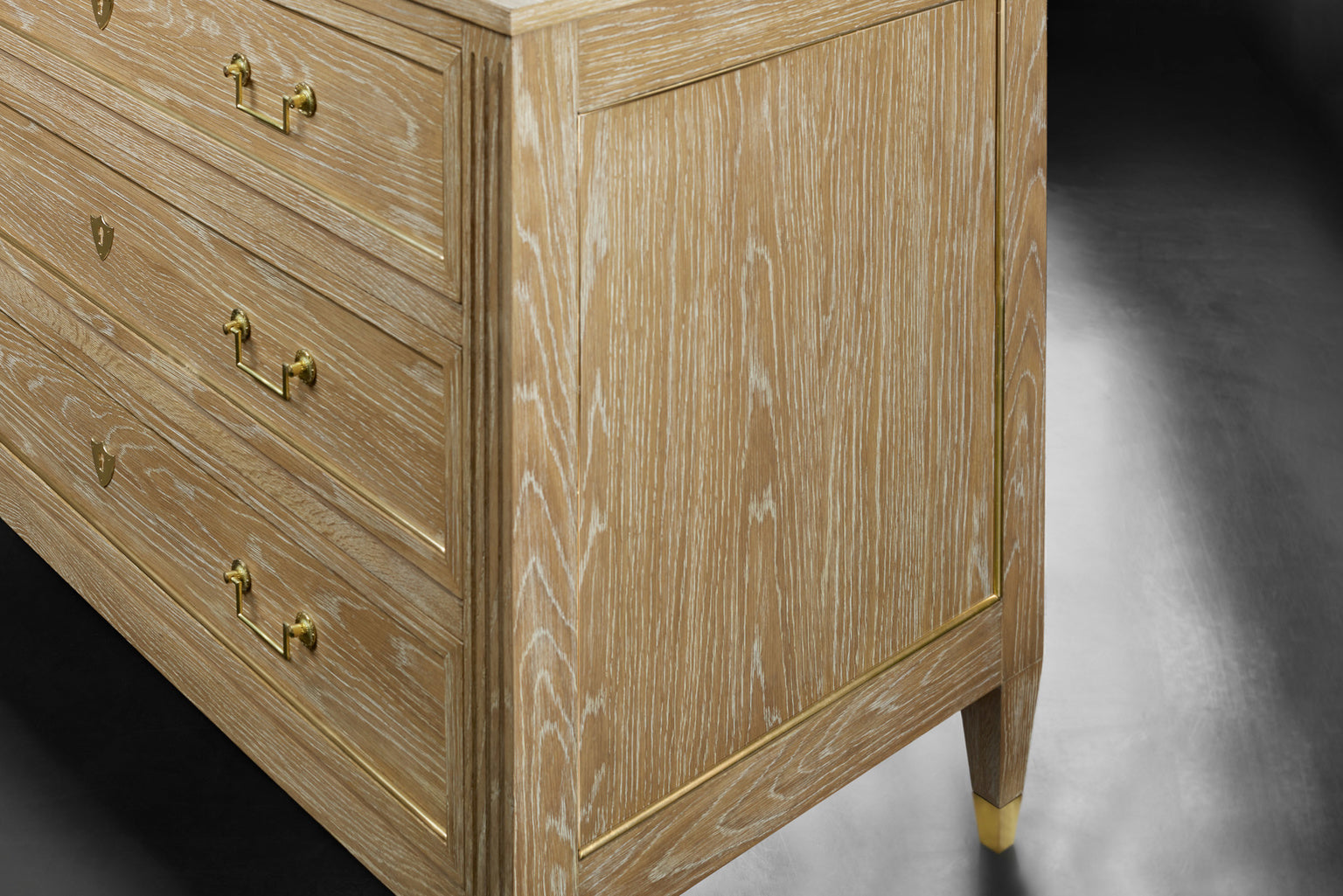 Modern History French Three Drawer Commode-Oak MH1181F02