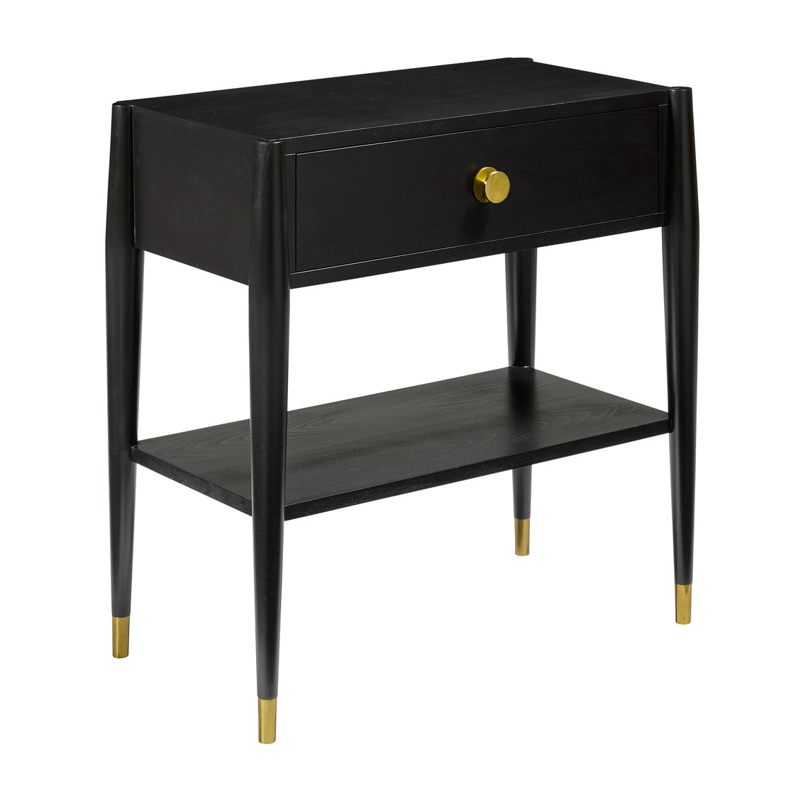 Modern History Concourde Bedside Table-Ebony MH1246F01