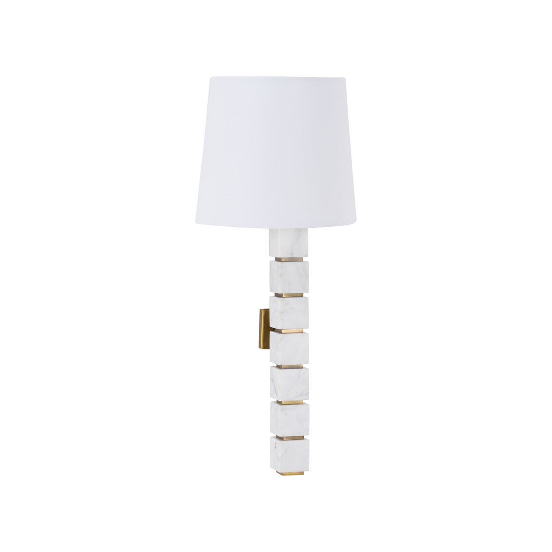 Astor Sconce Aged Brass & White Marble