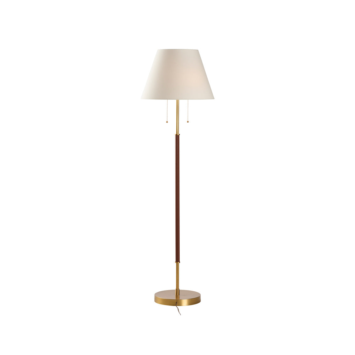 Skinny Mini Floor Lamp in Antique Brass/Brown / Steel - Chelsea House