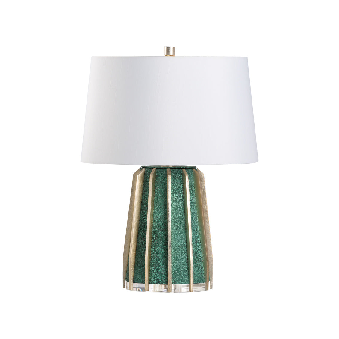 Shagreen Lamp - Green in 17 / Leather - Chelsea House