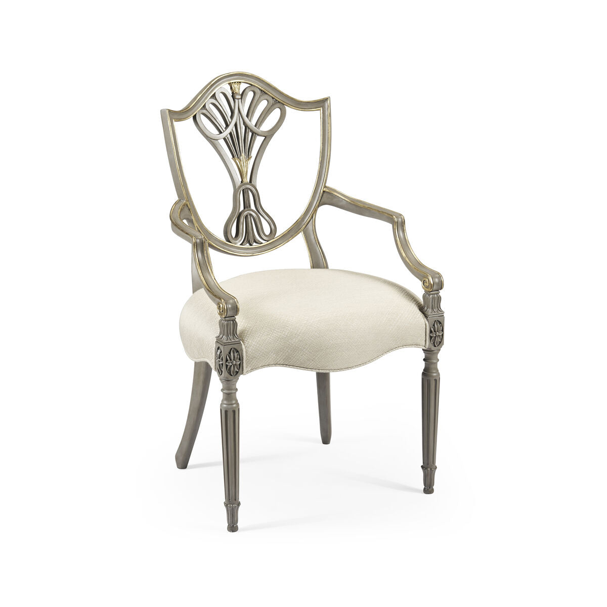 Buckingham Shield Back Arm Chair ( 495819-AC-PBG-F200 )