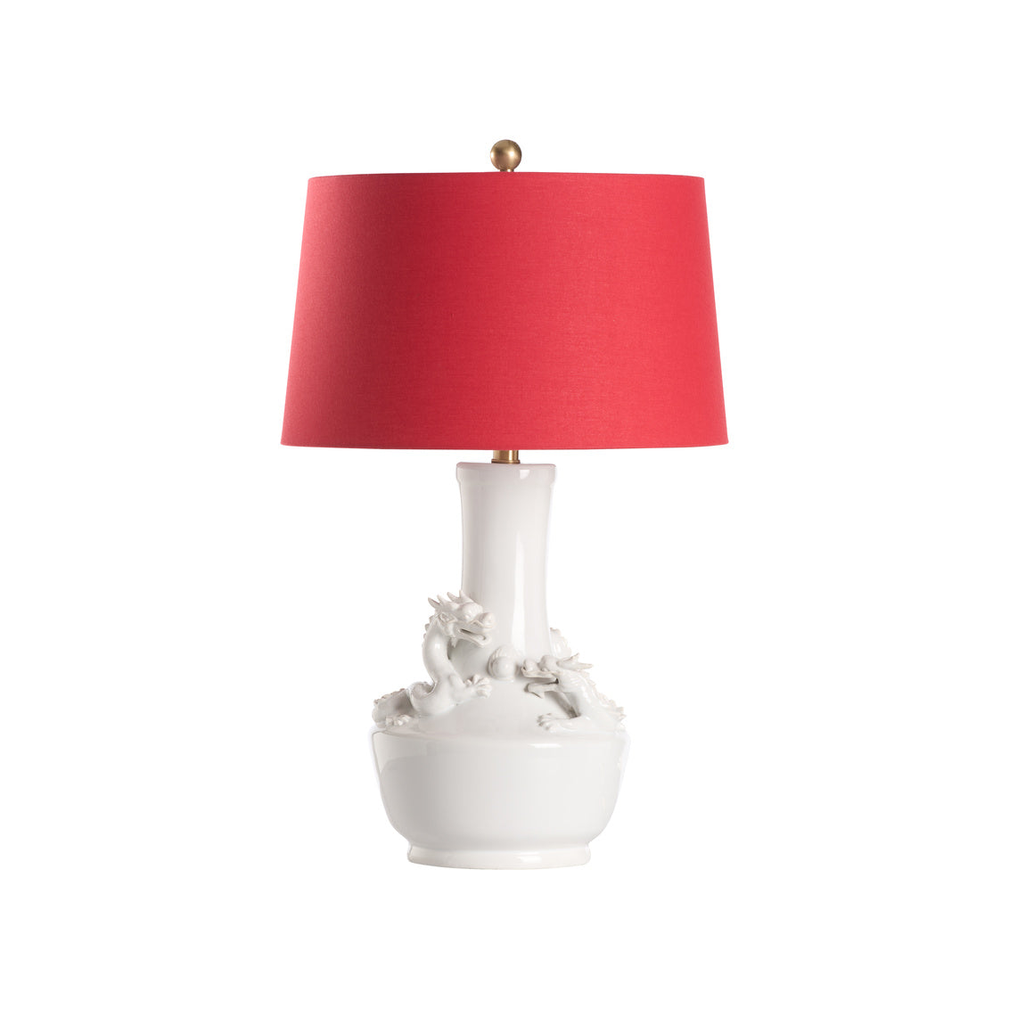 Pinyin Table Lamp in White Glaze / Ceramic/Porcelain - Chelsea House