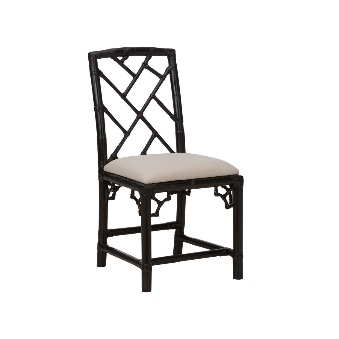 Chippendale Bamboo Chair - Cracked Pepper in 35 / Rattan - Chelsea House