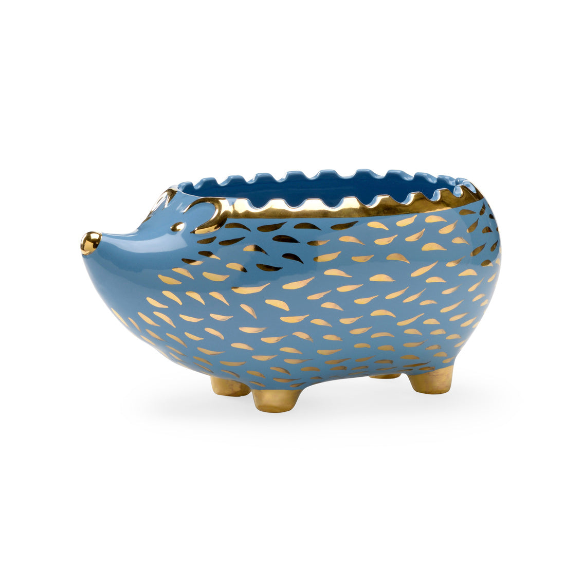 Hedgehog Bowl - Blue/Gold