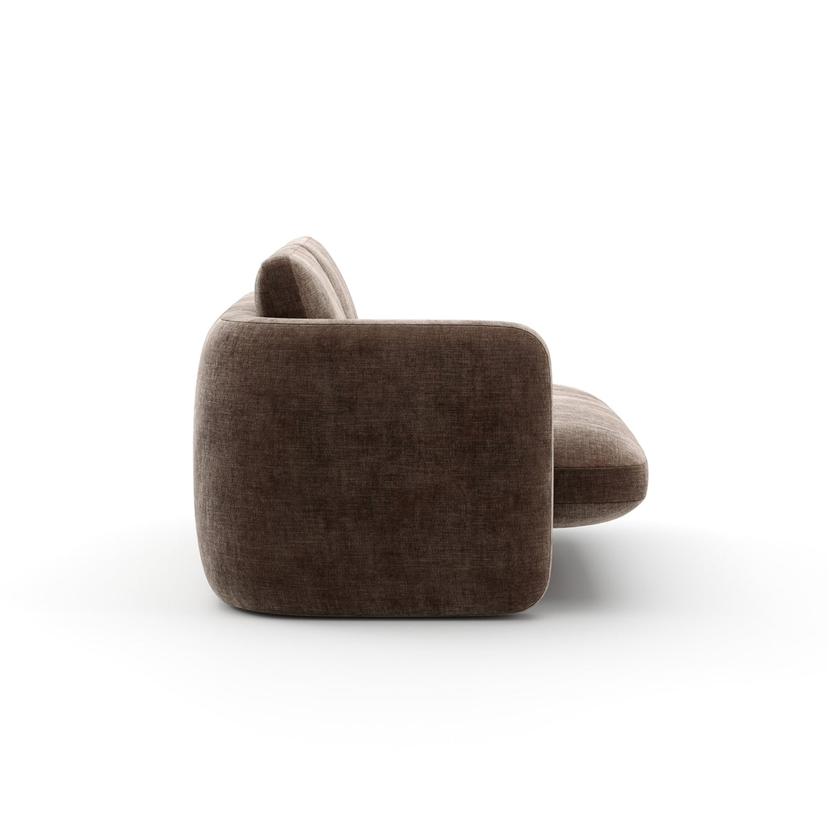 Overlap Laf Loveseat Dark Taupe