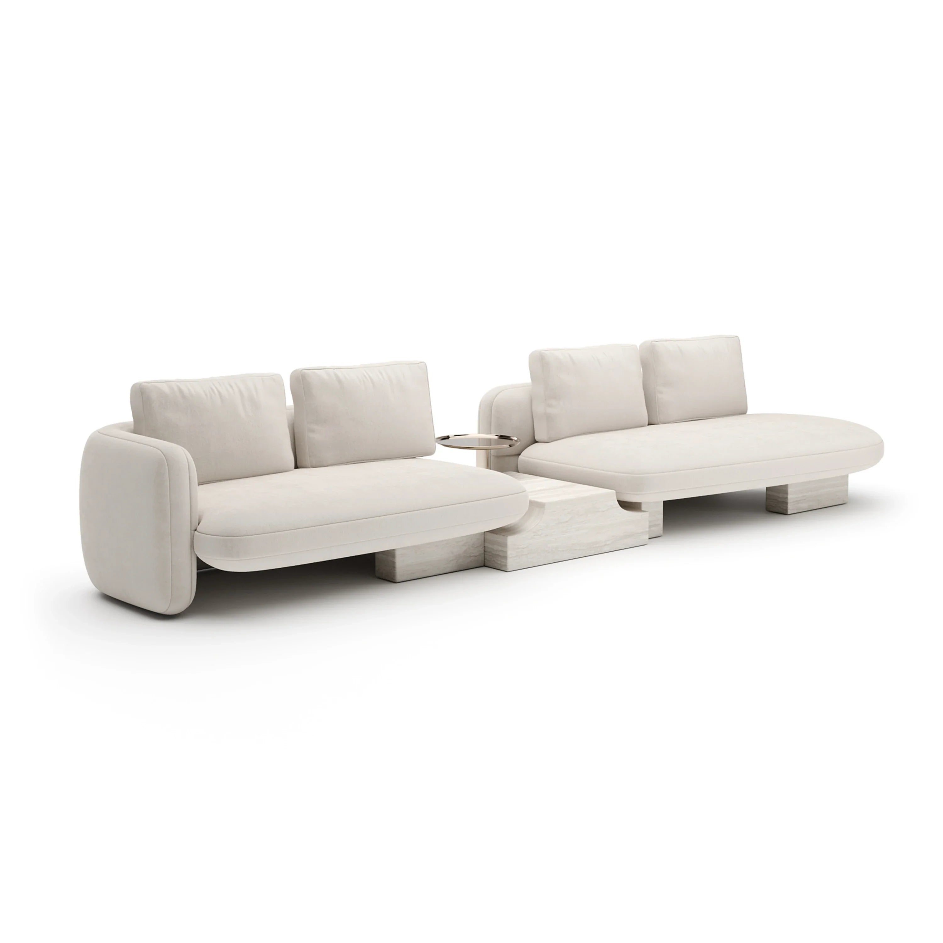 Overlap Right Bumper Sectional Ecru – Sectionals by Caracole | Sutter & Vale