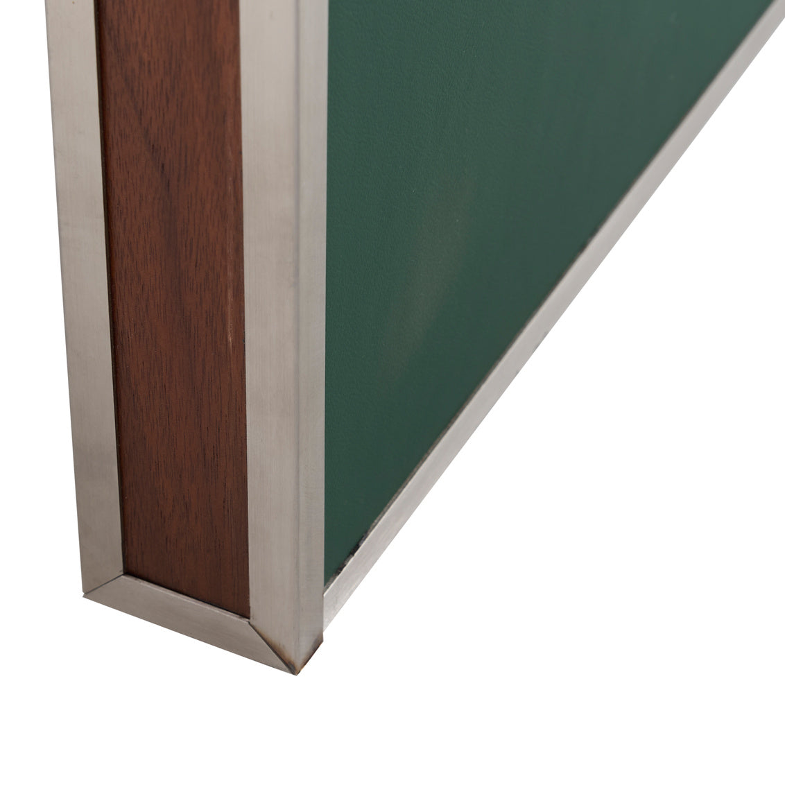 Arden Console – Green in Green/Walnut/Nickel / Leather - Chelsea House