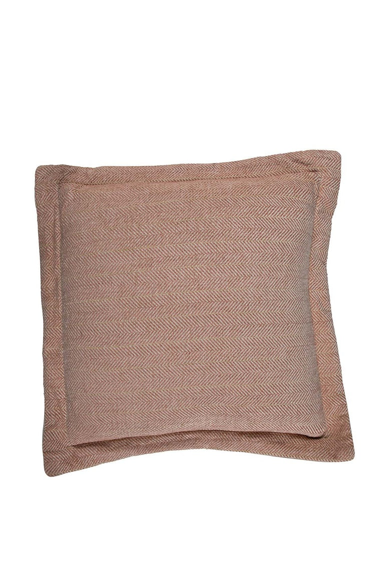 Herringbone Blush Feather 26x26