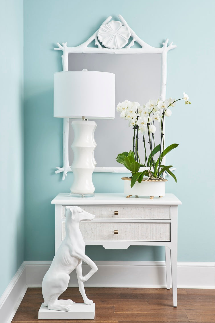 Shelbourne Lamp - White in 35.5 / Ceramic/Porcelain - Chelsea House