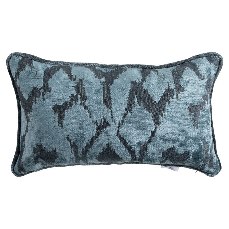 Henley Indigo Caterpillar Fringe Feather 18x18