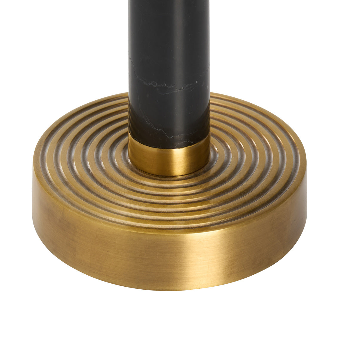 Ring Buffet Lamp - Aged Brass/Black Marble