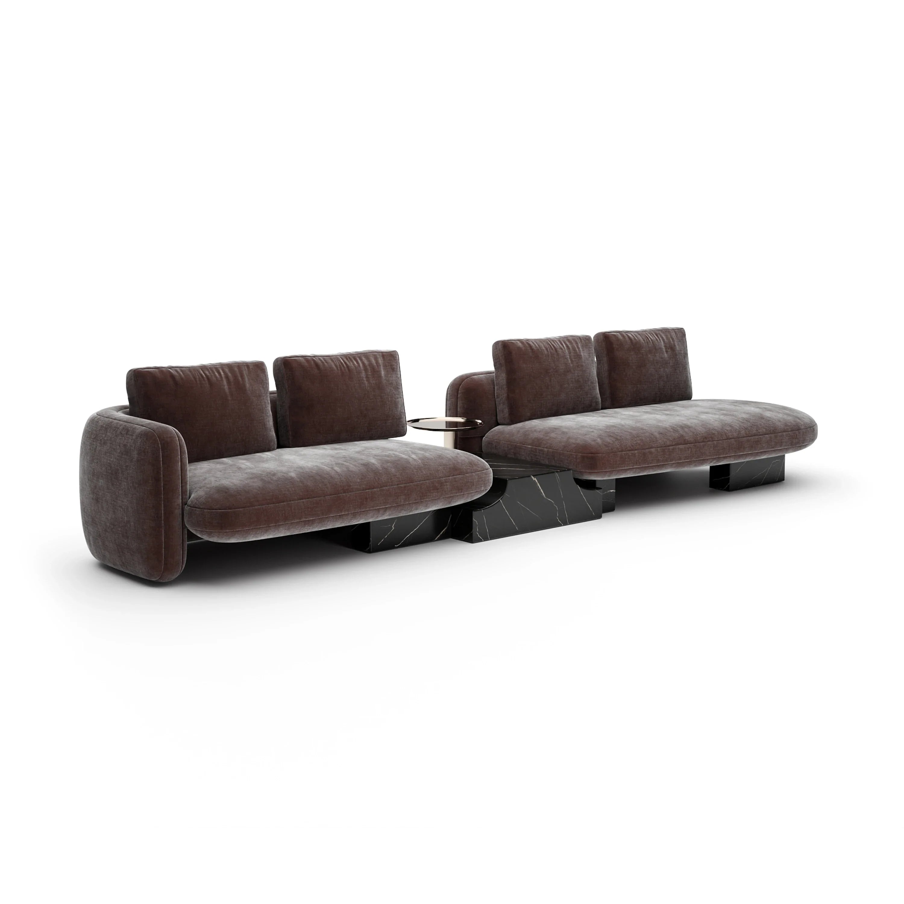 Overlap Right Bumper Sectional Dk Taupe – Sectionals by Caracole | Sutter & Vale