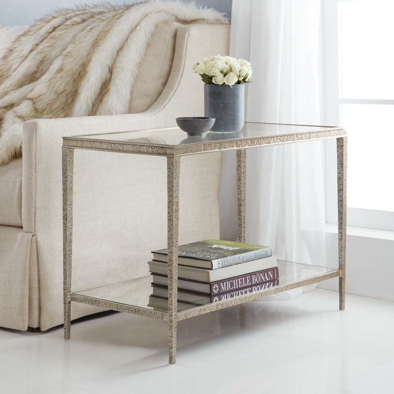 Sculpture Side Table-Ant. Aluminum