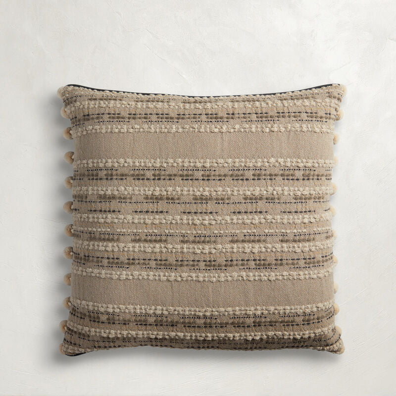 Blanket Stripe Fossil Feather 22x22