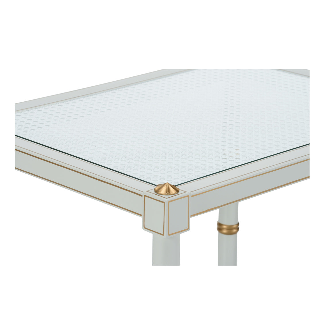 Conner Cane End Table - Gray in 28.5 / Wood - Chelsea House