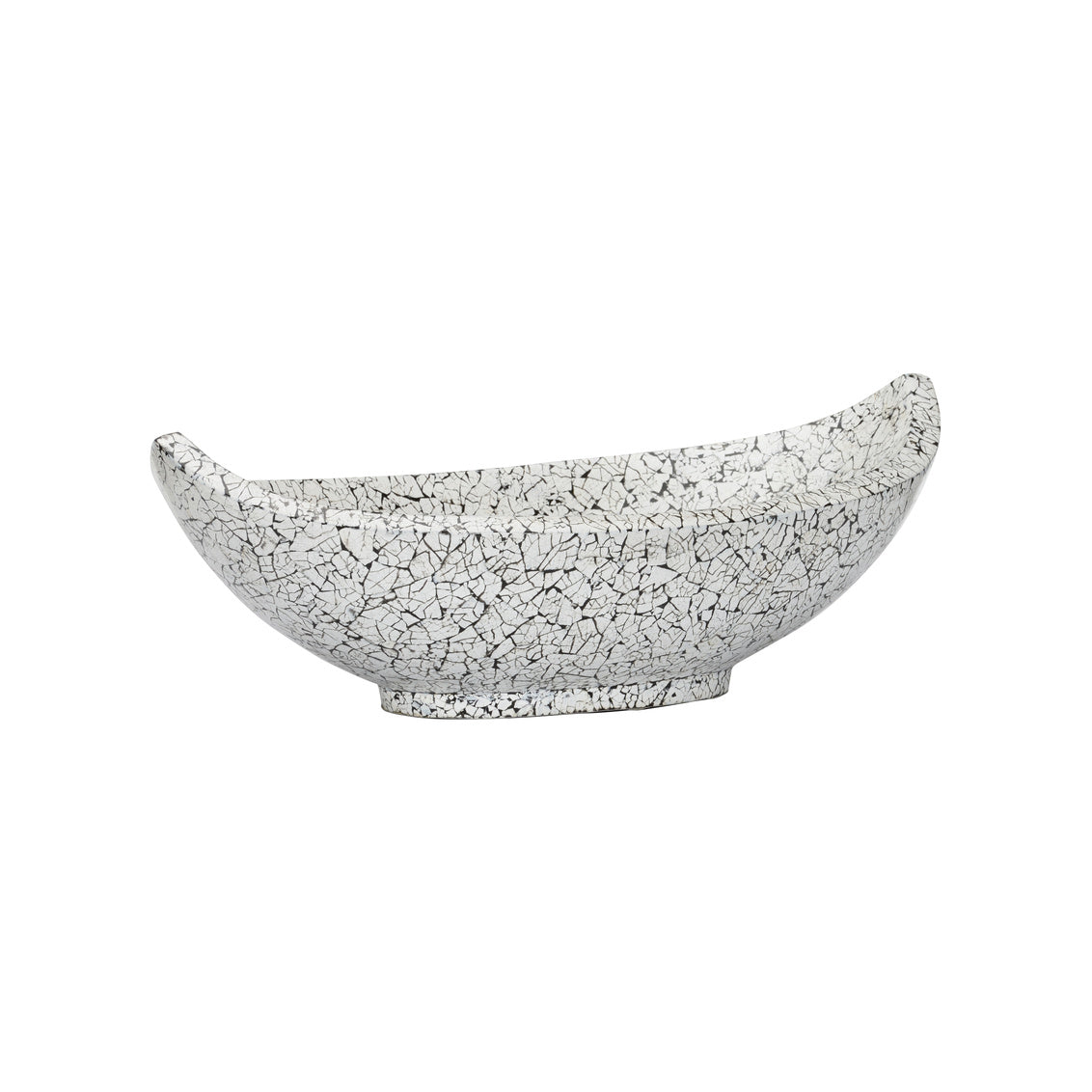 Crackled Long Bowl