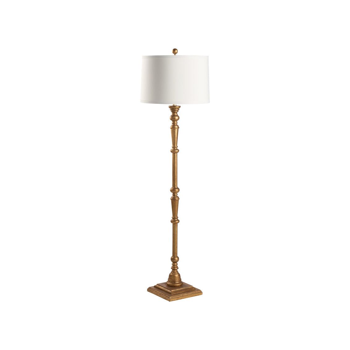 Beatrice Floor Lamp - Aged Gold in 65 / Wood - Chelsea House