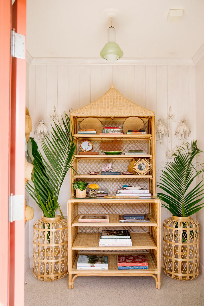 Brighton Etagere in 85h x 37w x 22d / Rattan - Chelsea House