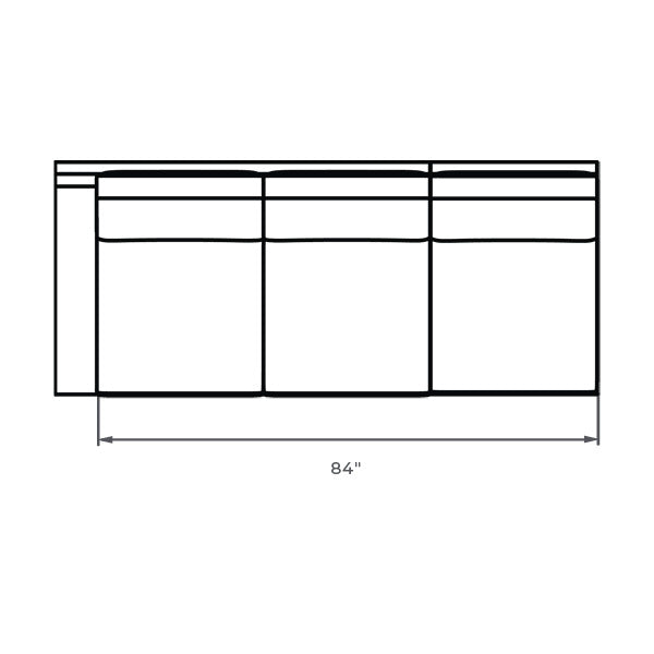 LAB Standard Depth LAF Sofa in Fabric