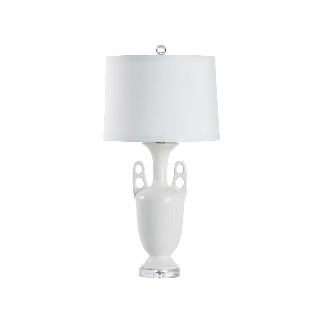 Neoclassical Lamp - White in White Glaze / Ceramic/Porcelain - Chelsea House