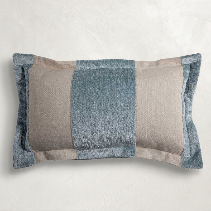 Wide Stripe Chenille Mist Poly 14x24