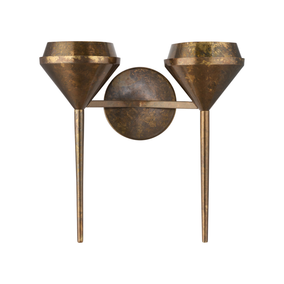 Ramsey Double Sconce - Weathered Brass
