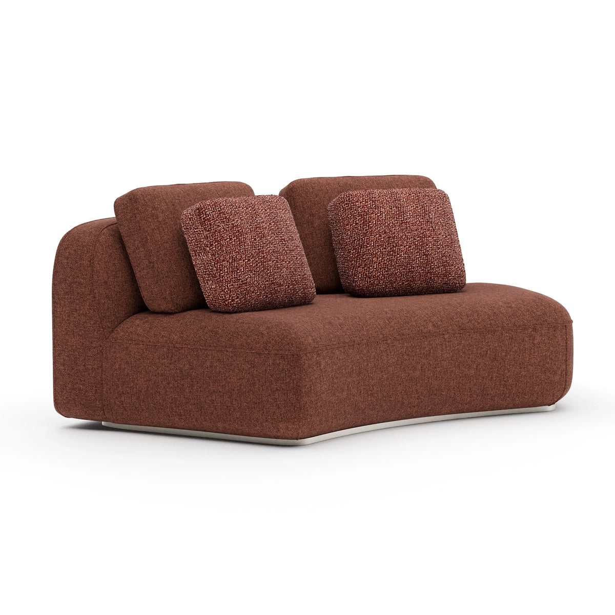 Sasso Raf Curved Armless Loveseat - Saff
