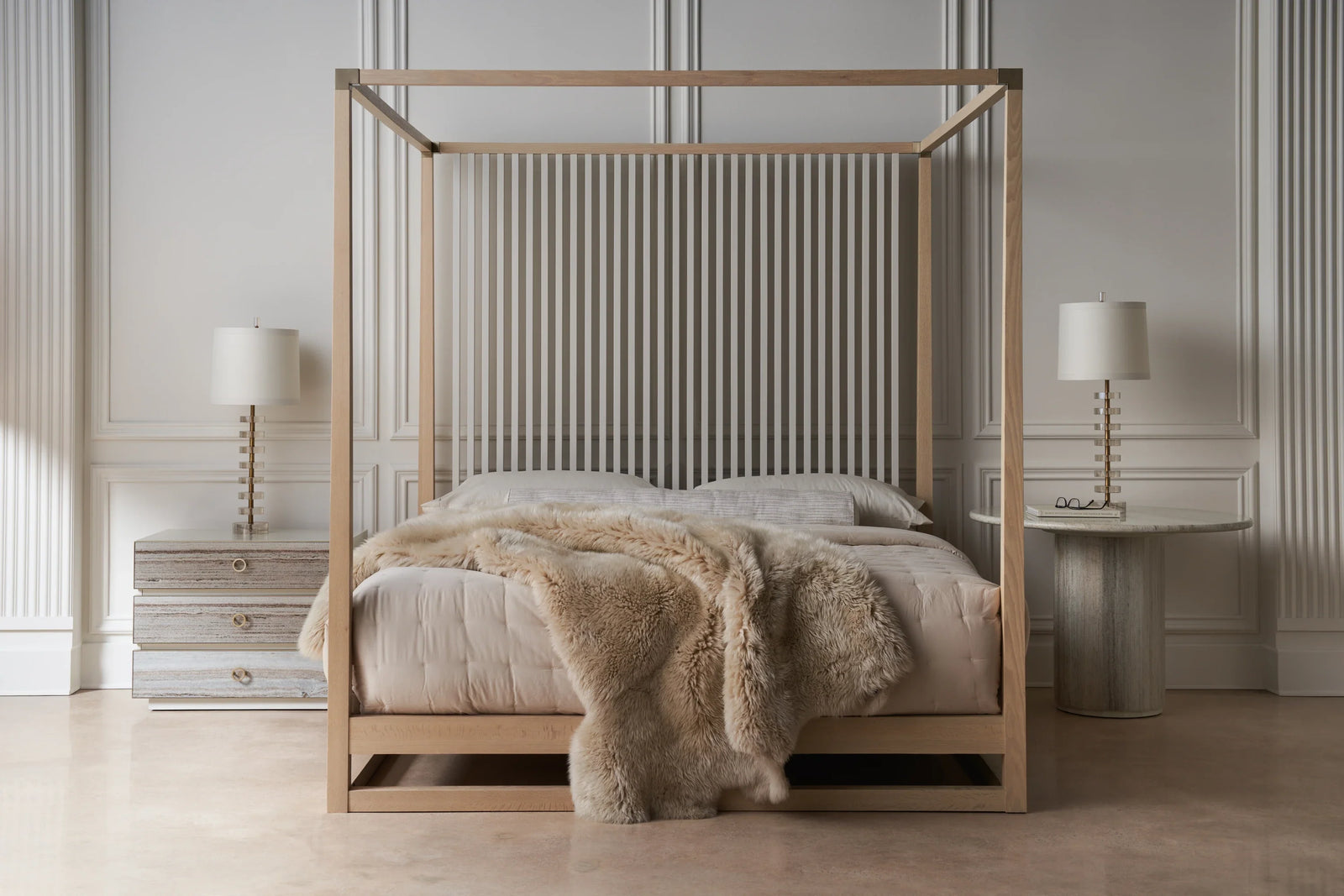 Pinstripe Light Bed - Queen