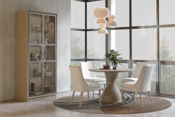 Shoal Linen & Grasscloth Host Chair
