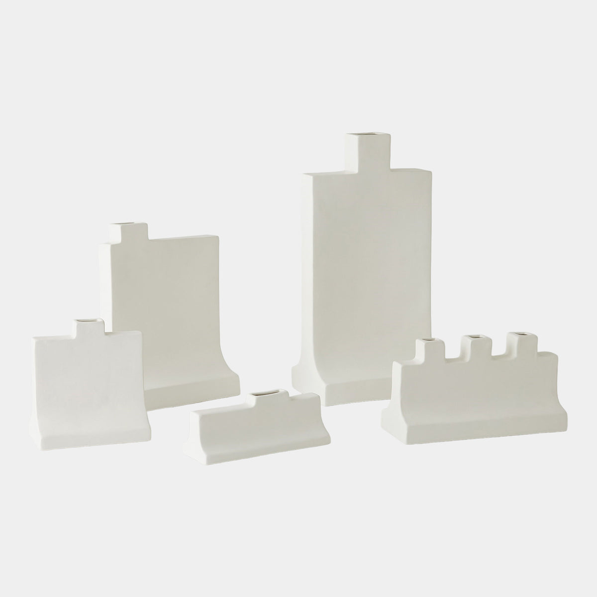 Icon Wide Vase-Matte White-Lg