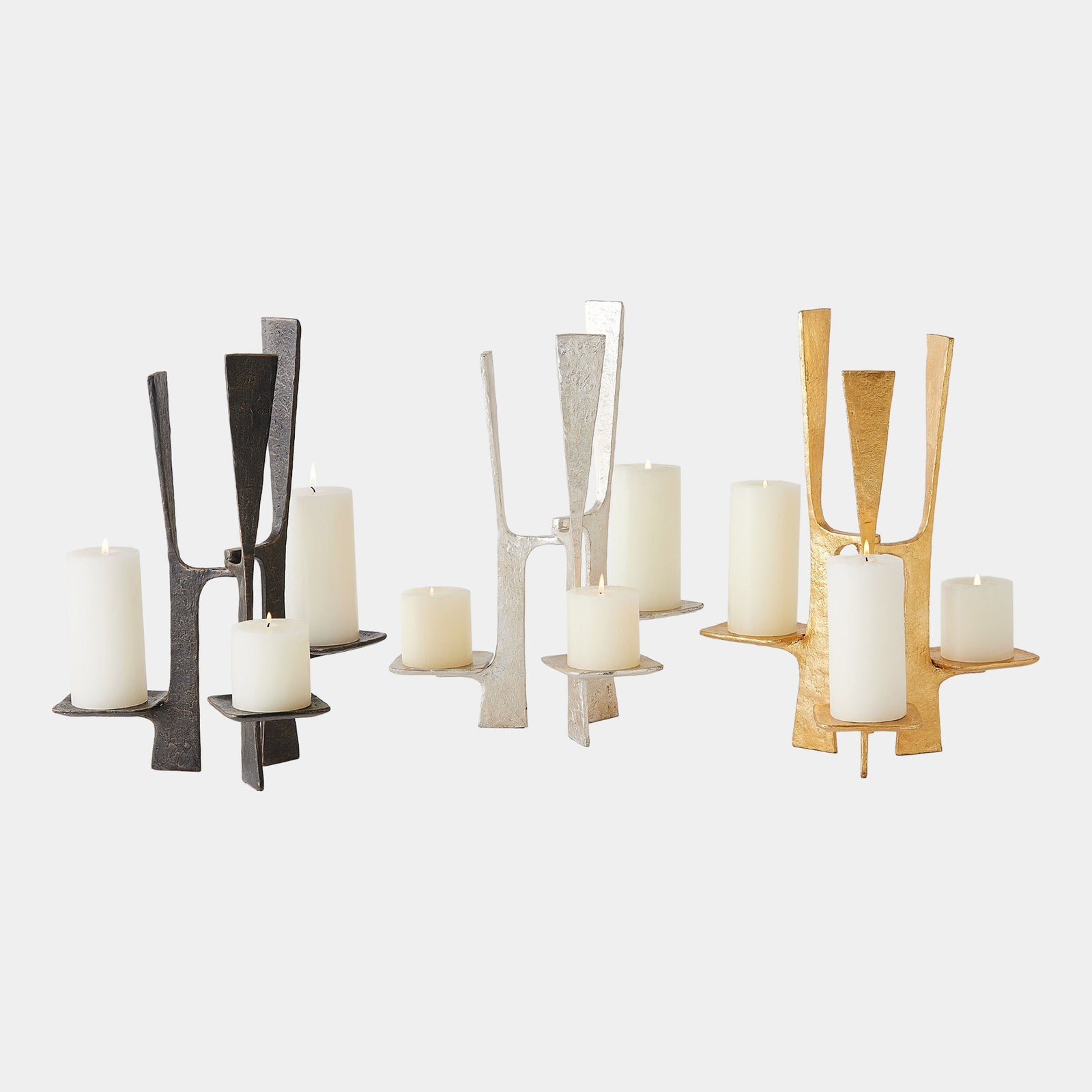 Triune Candleholder-Bronze