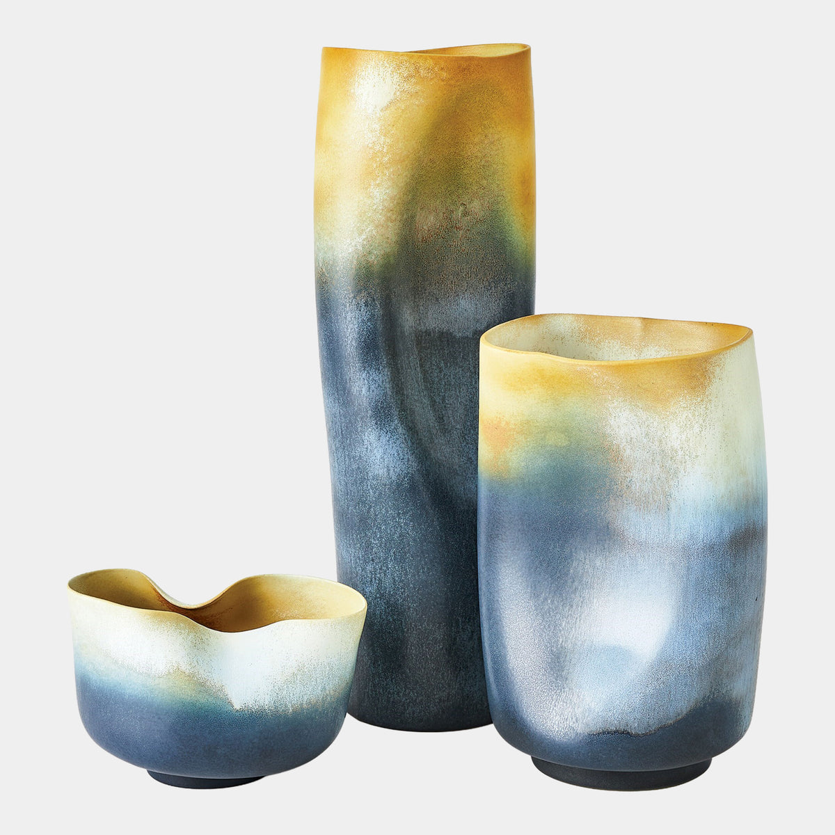 Indent Bowl-Gray/Yellow