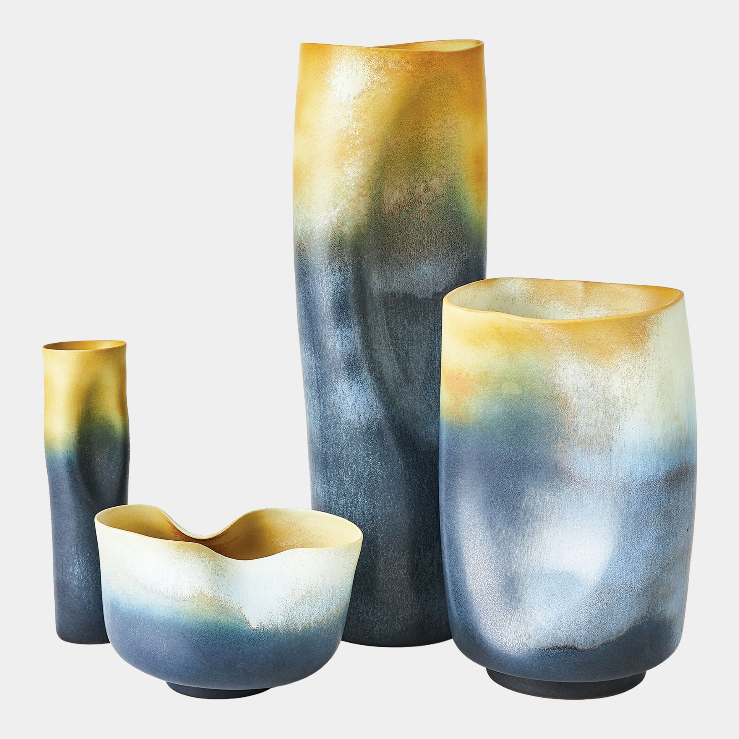 Indent Bowl-Gray/Yellow