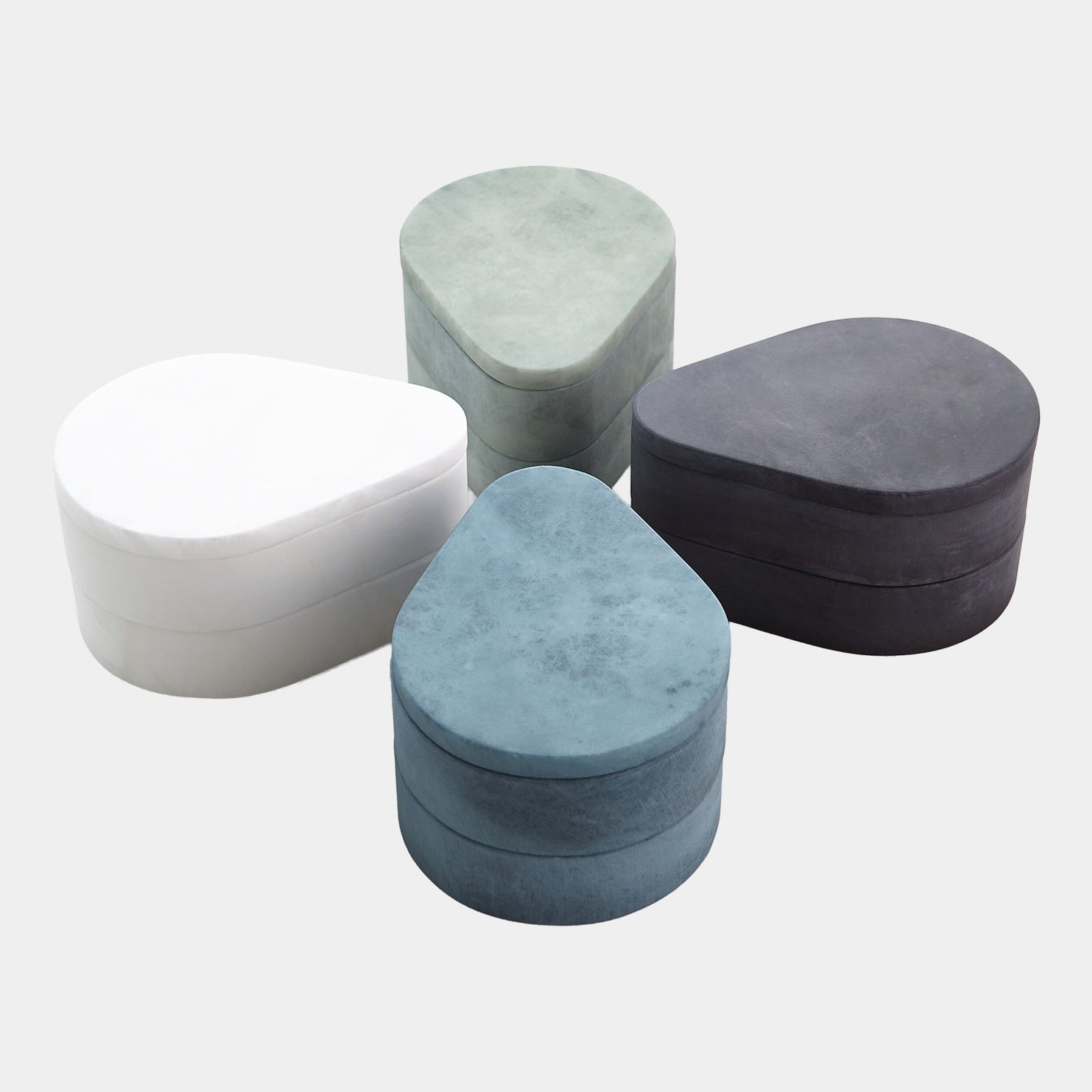 Alabaster Teardrop Double Box-Swivel-Gray