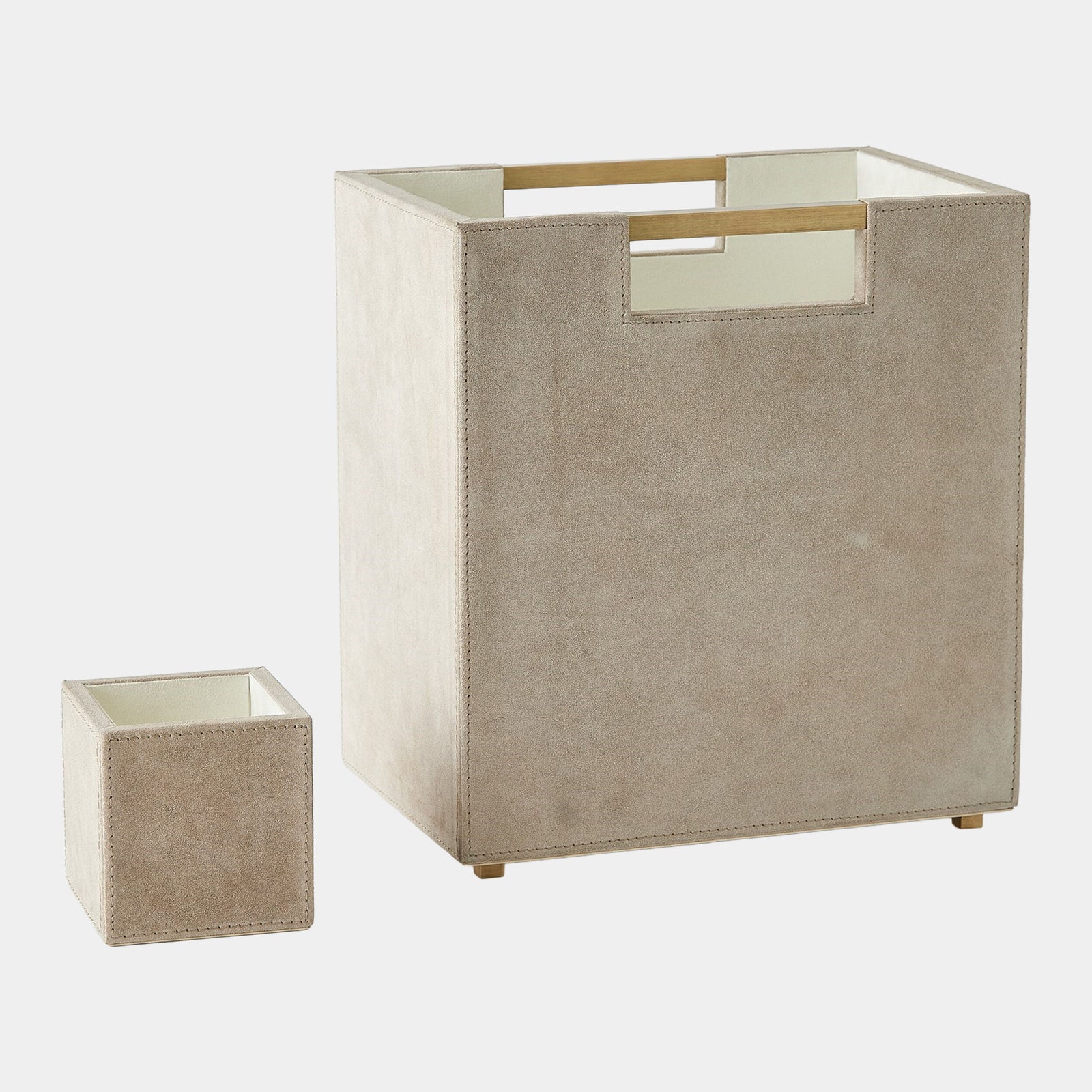 Posh Pencil Cup-Parchment Suede